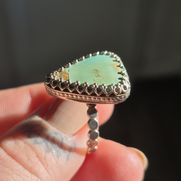 Jewelry - Sterling Silver and Turquoise Ring Size 7